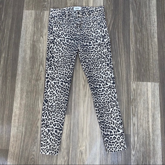Pistola Aline Cream Cheetah Print High-Rise Skinny Jeans | Size 28 - Picture 9 of 16